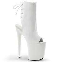 Bottes à talons hauts à plateforme noire à lacets de grande taille pour femmes, de haute qualité, 20 cm, style pole dance, talons hauts sexy à la mode