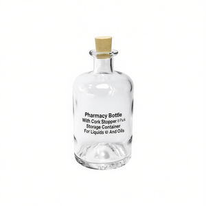 Botella de farmacia con tapón de corcho, paquete de 8 contenedores de almacenamiento para líquidos y aceites - Product Image 2