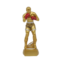 Nouveau Design Boxe Trophée Logo Gravé Boxe Athlètes Artisanat Souvenir Décoration Résine Sport Prix Trophées