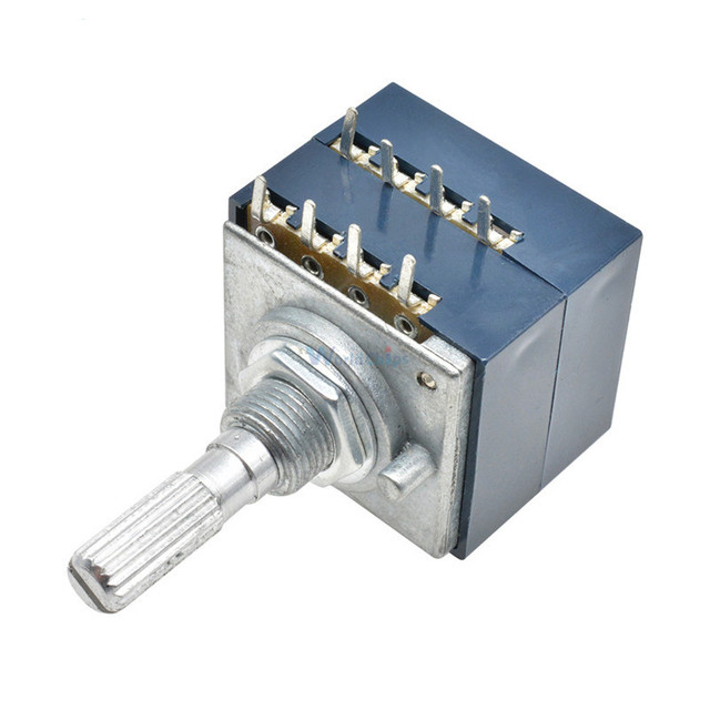 Rotary Potentiometer 50K 100K LOG ALPS RH2702 Audio Volume Control Pot Stereo W Loudness Speaker Amplifier Volume Potentiometer