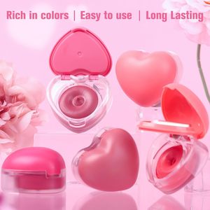 Heart Shape Screw Top Lip Balm Container with Lip Gloss Blush <b>Eye</b> <b>Shadow</b> & Makeup Compact Powder Packaging - Product Image 4