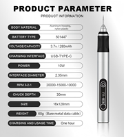 Mini stylo perceuse à ongles professionnel de haute qualité, très portable, avec forte puissance de 20000 tr/min pour retirer le vernis.