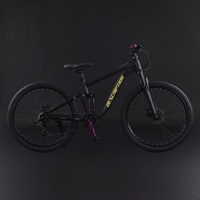 Vélo tout-terrain à suspension intégrale pour jeunes étudiants, frein hydraulique, vélo à une vitesse pour garçons et filles