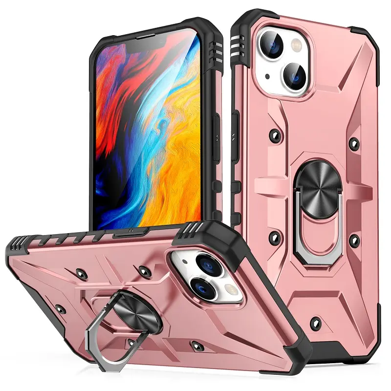 Capa de metal para iphones apple, capa de proteção completa para iphone 14 13 12 11 xr 360 graus