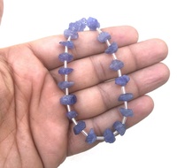 25 Batu Tanzanite Biru Alami Berkualitas Asli Terlaris, Grade AAA, Bentuk Tidak Beraturan, Batu Kasar Tanpa Perlakuan untuk Pembuatan Perhiasan