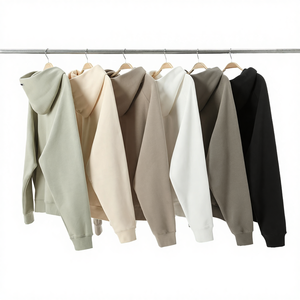 เสื้อฮู้ดดี้ผู้ชายทรงโอเวอร์ไซส์ ผ้าเฟรนช์เทอร์รี่คุณภาพสูง 500gsm ผ้าฝ้าย 100% ล้างสีพิมพ์ลาย ปักลาย 3 มิติ แบบกำหนดเอง ODM สำหรับฤดูใบไม้ผลิ - Product Image 4