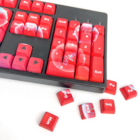 2025 Mechanical Keyboard Technology Factory 68keys and Keycaps Pbt Caps 5 Sides Print Original Height Keycaps Diy Sublimation