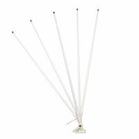 Antenne marine omnidirectionnelle FRP VHF 156-163 MHz 1,5 m 3,5 dBi avec support radio marin pour communication navale et de yacht