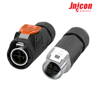Connecteur circulaire MJ16 4 broches IP67 étanche mâle/femelle en nylon 10A 300V à verrouillage par poussée pour éclairage LED, capteur industriel RGB
