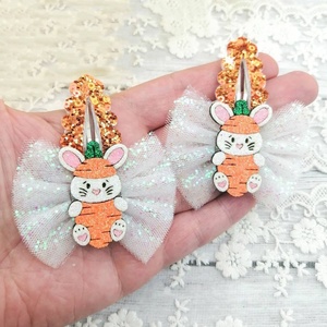 Ensemble de pinces à cheveux pour bébé fille avec paillettes en forme de renard de dessin animé pour les fêtes d'enfants - Product Image 6