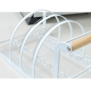 Escurridor de platos de Metal para cocina, estante de madera escalonado para secado de platos y sartenes, soporte de almacenamiento, nuevo diseño, <span class=keywords><strong>2022</strong></span> - Product Image 2