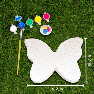 Kit di Pittura per Bambini con Mosaico Bianco a Fette, Prodotti Decorativi in Cemento a Forma di <span class=keywords><strong>Farfalla</strong></span> per Giardino, Giocattoli e Pietre da Camminamento - Product Image 3