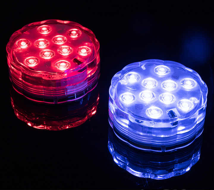 LED Remote Control Decoration Pool Small Waterfall Pond Light IP68  Battery Night Lamp RGB 16 Colors IP67 for Home Decor