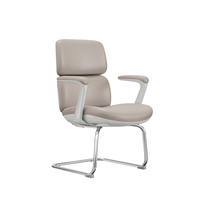 Chaise de bureau exécutive en aluminium avec base pivotante à 360°, rotation fluide, navigation facile. Design moderne pour les espaces de bureau à domicile et les espaces commerciaux