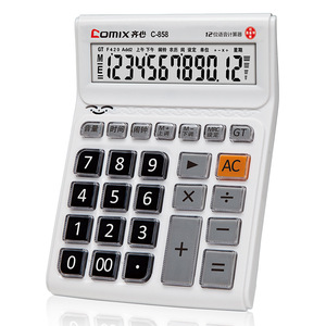 Comix C-858 12 Digit Voice Calculator With Clock And <b>Calendar</b> Function For Office Use - Product Image 4