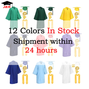 Venta al por mayor de vestido de graduación negro mate para adultos y gorras bata de graduación para la ceremonia de graduación - Product Image 2