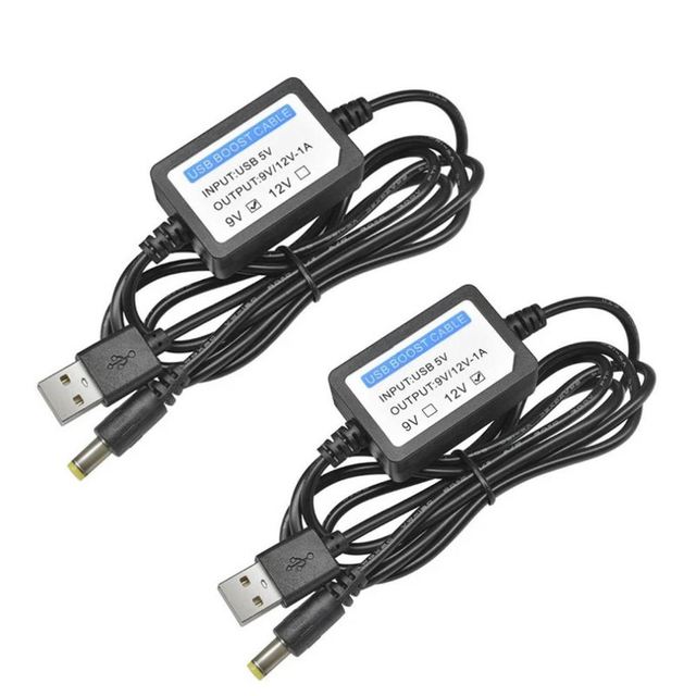 USB Charge Power Boost Cable DC 5V to 9V/12V 1A 2.1x5.5mm Step up Converter Adapter USB Cable with Boost Component