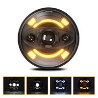 R3 nouveau phare LED rond de 7 pouces (marionnette rieuse) avec puce LED de haute qualité 240W/32000LM H4 lumière LED pour lumières modifiées
