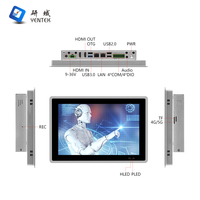 Panel PC Industri Android 10.1 Inci RK3588 Layar Sentuh Kapasitif 1280x800 8GB LPDDR4 64GB EMMC 2 RS232/485 COM 2 GbE LAN 9-36V