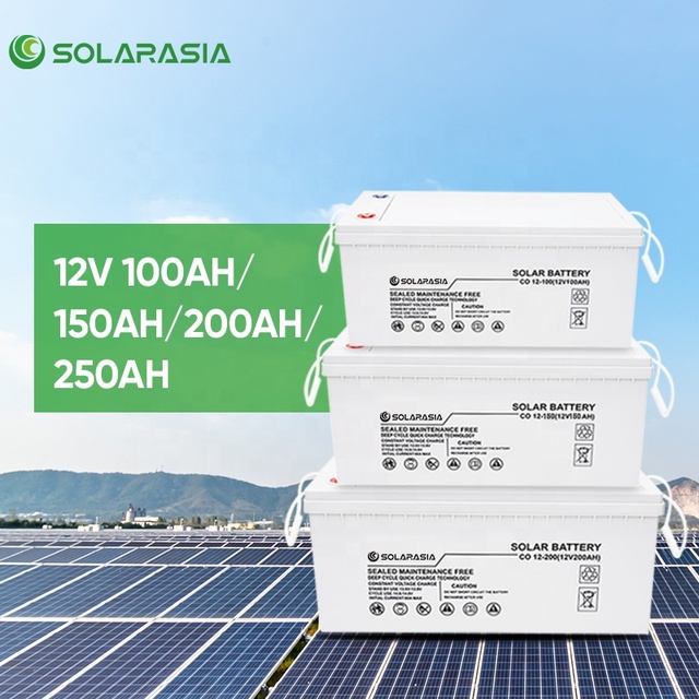 Reliable Energy Gel Battery 12v 24v 100ah 200ah Lead Acid Batteries Deep Cycle Gel Batteries for Solar System