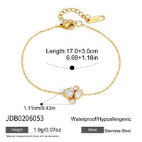 Bracelet chaîne ajustable plaqué or PVD avec pendentif initial délicat, bijoux minimalistes à superposer pour filles