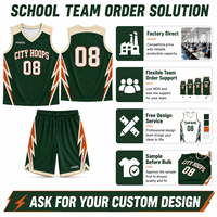 Set di Uniformi Personalizzate per Basket Scolastico, Traspiranti, Taglie Grandi, Resistenti, Maglie e Pantaloncini Sublimati per Ragazzi e Ragazze, Squadre Miste, Abbigliamento Sportivo all'Ingrosso