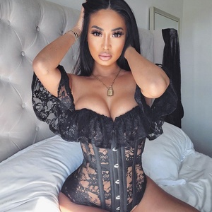 Di modo Delle Donne di New Prospettiva Cardigan Che Modella il Merletto di Alta Qualità Del Corsetto Top - Product Image 3