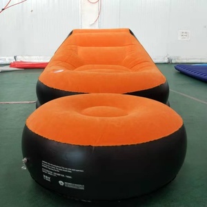 Fauteuil gonflable pliable design moderne 2024 avec repose-pieds, canapé paresseux floqué pour l'extérieur et le salon - Product Image 5