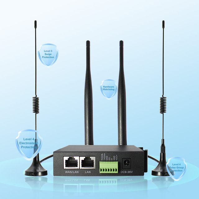Industrial-Grade Mqtt To Modbus Serial Httpd Client Gateway Rs232/485 Wifi Ethernet Converter Dtu 3G 4G Lte Wifi Wireless Router