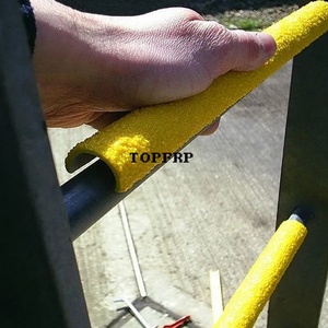 <b>Slip</b> Resistance FRP <b>Half</b> Round Grit Coated Ladder Rung Cover - Product Image 4