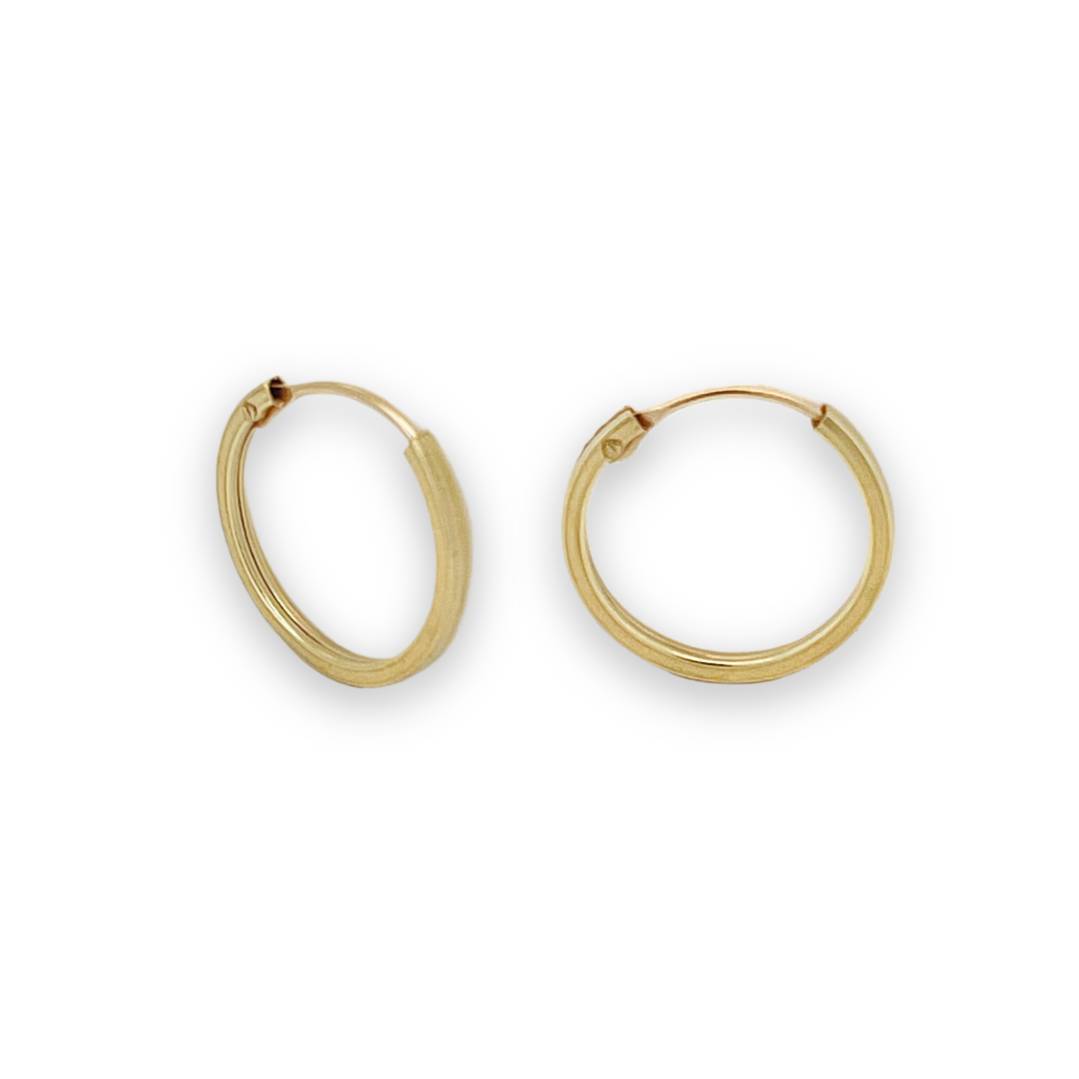 PENDIENTES DE ARO DE TUBO CUADRADO 1X12mm LISO