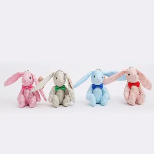 11 cm sevimli oyuncak peluş tavşan peluş hayvan yumuşak anahtarlık çocuk handbagbunny anahtarlık kolye anahtarlık