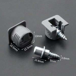 Conector de Soporte de Placa de Tres Niveles, Cubierta Deslizante de Nailon Oculta, Simple, para Armario de Hierro, Resistente, Fácil Instalación - Product Image 6