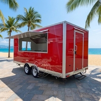 Nouvelle remorque alimentaire mobile entièrement équipée de 24 pieds pour barbecue, pizza, snacks, café, glaces et hot-dogs