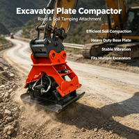 Compacteur à plaques vibrant REBET pour travaux routiers, pour excavatrice, outil de compactage de sol robuste, certifié CE ISO, prix compétitif