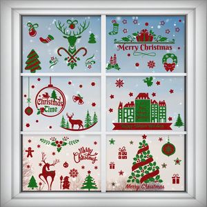Navidad brillo nieve Castillo ventana se aferra conjunto oro polvo copo de nieve pegatinas estáticas para vidrio DIY vacaciones hogar Decoración invierno <span class=keywords><strong>Magi</strong></span> - Product Image 2