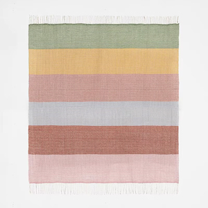 Dahai Nhà Máy Cung Cấp 130*170 + 2*10Cm Kẻ Sọc Hàn Quốc 100% <span class=keywords><strong>Lambswool</strong></span> 230gsm Tua Mặc Chăn Giá Rẻ Xách Tay Nhà Chăn - Product Image 6