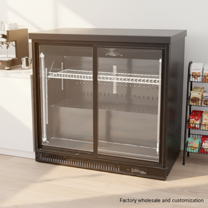 ตู้แช่เครื่องดื่มแบบแสดงสินค้าเชิงพาณิชย์ทันสมัยจากโรงงานผู้ผลิต (OEM) ตู้เย็นบาร์แบบประตูกระจกสองบานสำหรับเก็บเครื่องดื่ม - Product Image 3