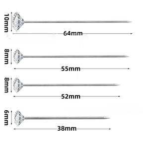 Agujas de Posicionamiento de Diamantes Metálicas, para Patchwork, Fijas, Perladas, Multi-especificación, en Caja Transparente, Estilo Europeo - Product Image 2