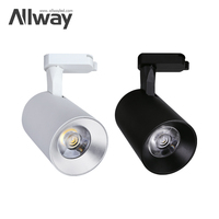 ALLWAY-Lámpara de pista de hierro Cob para interiores y exteriores, foco Led de 10w, 20w y 30w, color negro, Comercial