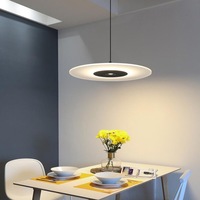 Lustre en fer pour restaurant, LED, lumière chaude, luxe, table à manger îlot, style nordique minimaliste, créatif, installation pour projet de designer
