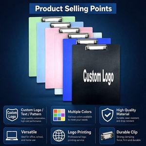 Vente en gros de porte-documents A4 personnalisés avec logo, en plastique PP épaissi, avec clip métallique discret pour le bureau et l'école - Product Image 2