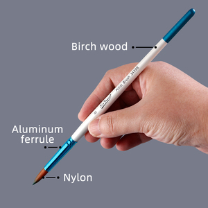 Xin Bowen HB-3439 Ensemble de 4 pinceaux de qualité en nylon avec manche en bois de <span class=keywords><strong>bouleau</strong></span> pour artistes, peinture acrylique, huile, aquarelle, pigment - Product Image 5