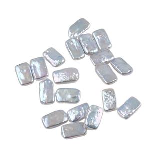Perles de culture d'eau douce naturelles rectangulaires de 10 à 16 mm, faites à la main, pour la fabrication de bijoux DIY - Product Image 5