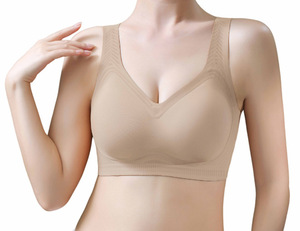 Soutien-gorge de sport sans couture confortable grande taille avec logo personnalisé, soutien-gorge fin une pièce, sous-vêtements féminins, soutien-gorge sans armatures 3/4, soutien-gorge en gelée, gilet - Product Image 2