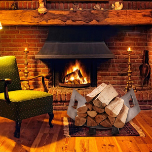 Modern Good Quality Indoor Outdoor Metal Multifunctional Firewood Rack <strong>Fireplace</strong> Accessories <strong>Log</strong> Holder Wood <strong>Basket</strong> High - Product Image 5