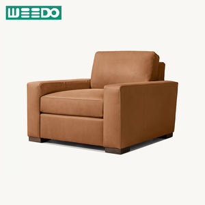 Ensemble de canapé-lit modulaire d'angle Chesterfield moderne, cadre <span class=keywords><strong>en</strong></span> bois massif, revêtement <span class=keywords><strong>en</strong></span> <span class=keywords><strong>cuir</strong></span> véritable, coussin de dossier carré <span class=keywords><strong>en</strong></span> éponge, <span class=keywords><strong>salon</strong></span> - Product Image 4