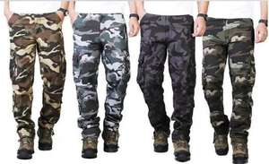 Pantalon tactique multifonctionnel de grande taille pour hommes Vêtements de travail décontractés avec poches multiples Nouveau design polyvalent - Product Image 2