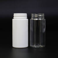Bocal en plastique PET à large ouverture de 250ml personnalisé Bouteille de médecine cylindrique blanche pour l'emballage pharmaceutique et alimentaire sain