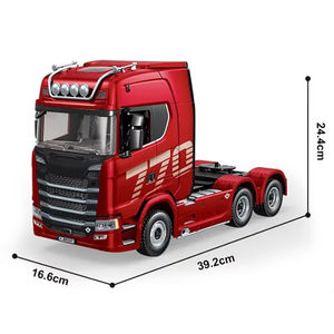 <span class=keywords><strong>Camion</strong></span> RC HUINA 1/18 19CH 1501 770S <span class=keywords><strong>Scania</strong></span> en alliage, tracteur télécommandé 2.4G avec lumières et sons, jouet de chantier - Product Image 3